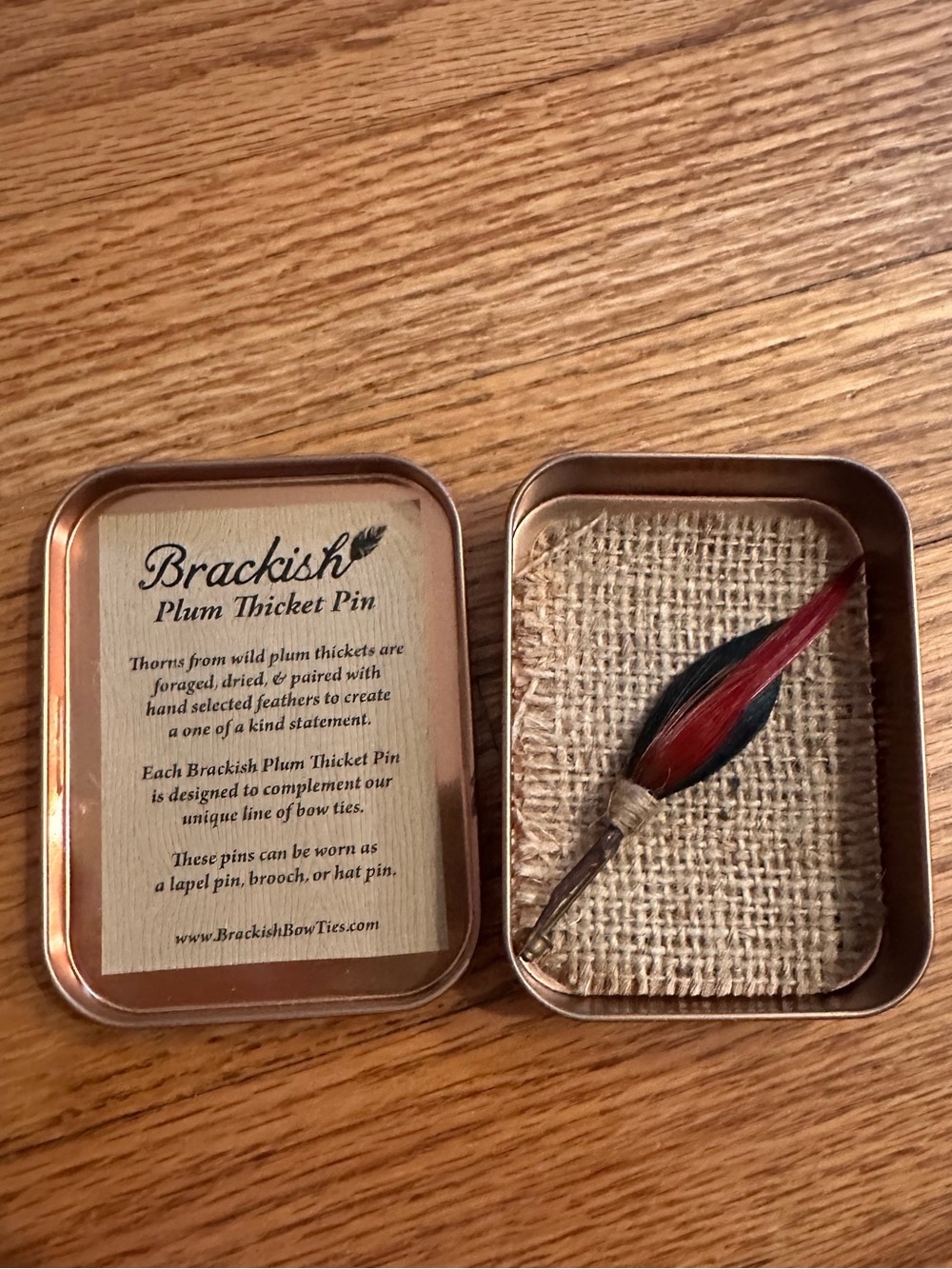 NEW Brackish Plum Thicket Lapel Pin